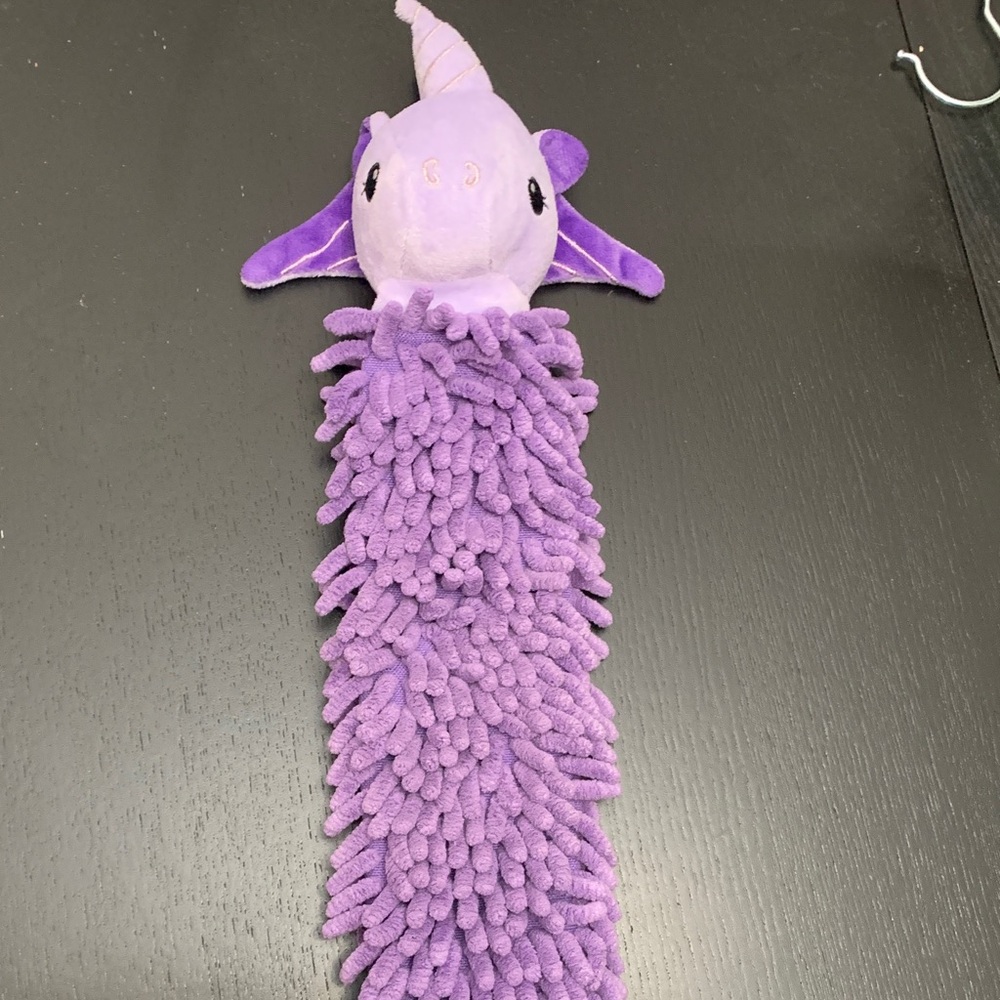 Norwex Kids Pet to Dry purple Unicorn hand towel